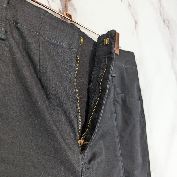 & Other Stories Pant 10 32 X 30 High Rise Black Cargo Carpenter Slit Hem Skinny - Picture 9 of 11